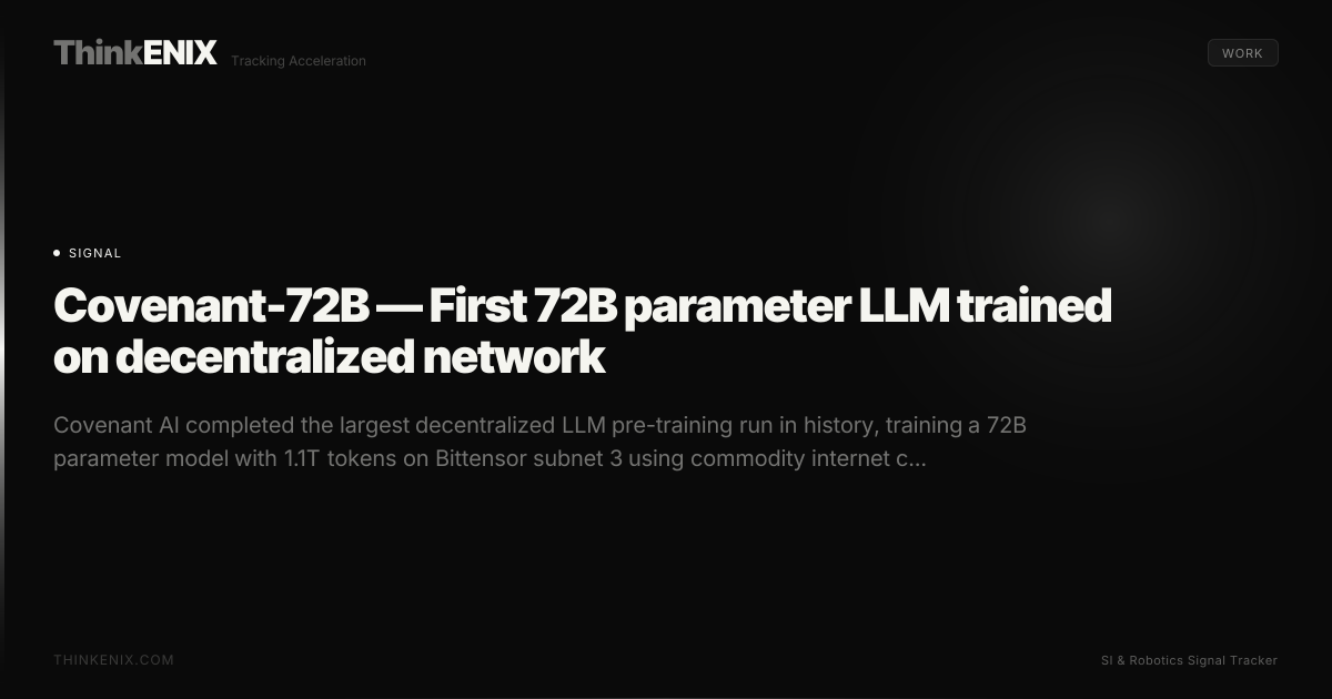 Covenant-72B — First 72B parameter LLM trained on decentralized network ...